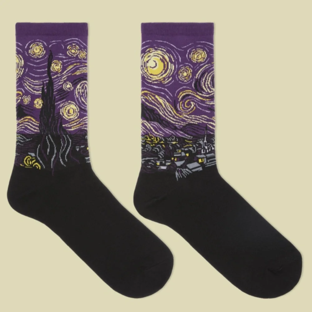🆕 Purple Starry Night Socks